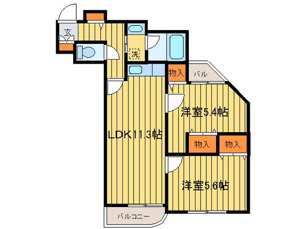 ドリ－ムアベニュ－広和NO１６の物件間取画像